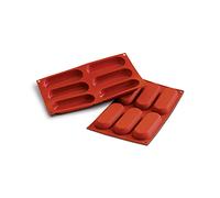 Silikomart | SF103 Silicone Mould for Monoportions, Non-Stick, 6 Cavities, Pack of 10 Cake Moulds, 12,7 x 4,1 cm 1,7 h