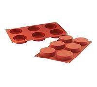 silikomart Silcone Mould h45mm, Ø70 mm, Silicone, Rouge Brique, 30.1 x 17.5 x 1.8 cm