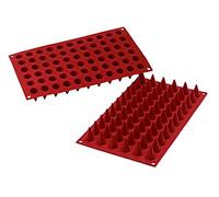 Silikomart | SF131 Silicone Mould for Monoportions CONO, Non-Stick, 66 Cavities, Pack of 10 Cake Moulds, Ø 18 h 30 mm Volume 66 x 33 ml Tot. 2178 ml