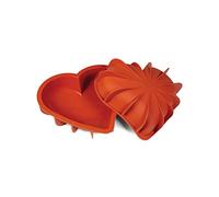 Silikomart | SFT211 Silicone Mould LOVE, non-stick, Pack of 1 Cake Mould with Safe Ring, 205 x 186 mm, h 54 mm, Volume 1,1 l, Made in Italy