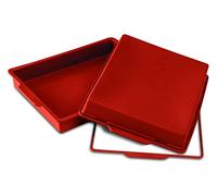 Silikomart | SFT300 Rectangular Silicone Cake Mould, Non-Stick, Pack of 1 Cake Mould with Safe Ring, 280 x 220 mm, h 40 mm, Volume 2,25 l, Made in Italy
