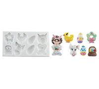 Silikomart | Silicone Mold for Sugar Paste Easter Party, Cake Decoration Mold, Prince Theme, Dimensions 40 x 120 x 255 mm
