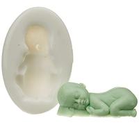 Silikomart | Silicone Mold, Sleeping Baby Shape, Size 10 x 20 mm, Made in Italy