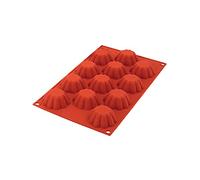 silikomart | SF109 Silicone Mould for Monoportions MINI BRIOCHETTE, Non-stick, 12 Cavities, Pack of 1 Cake mould, Ø 58 h 22 mm Volume 12 x 33 ml Tot. 396 ml