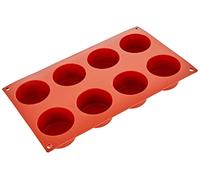 silikomart | SF028 Silicone Mould for Monoportions CILINDRO, Non-stick, 8 Cylinders, Pack of 1 Mould for Sweets, ø 60 h 35 mm, Made in Italy
