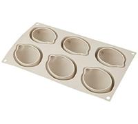 silikomart | Silicone Mould for Monoportions Lemon DELIZIA, Non-Stick, 6 Monoportions, Pack of 1 Cake Mould, 3D Design, 85 x 59 h 42 mm, Volume 636 ml, Made in Italy