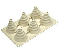 Silikomart | Silicone Mould for SOFFICE INCANTO Monoportions, Non-Stick, 6 Monoportions, Pack of 1 Cake Mould, 3D Design, Ø 60 h 70 mm, Volume 600 ml, Made in Italy
