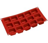Silikomart Silicone Mould No.15 Square Savarin, Terracotta