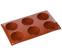 Silikomart Silicone Mould Semi-Sphere, Large, 70 mm, Terracotta, Extra-L