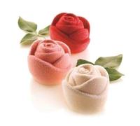 silikomart Silicone Mould, White, Rose Size: Diameter 70 mm, Height 55 mm, Volume 6 x 145 ml