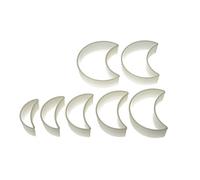Silikomart Wonder Cakes Collection Nesting Smooth Nylon Dough Cutters, Moon, Set of 7