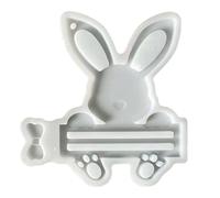 Silikonformen Gießformen Ostern Hase Weiche Silikonform Ostern Für Gipsformen Zum Gießen Silikonform Frühling Für Osterdeko (White, 13.5x12.8x0.7cm)