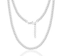 SILILUN Cuban Link Necklace for Women 14K Gold Miami Curb Chain Durable Necklace Hip Hop Jewelry Girls (16.5 Inches, 3mm Wide Stainless Steel)