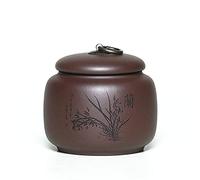 SILINE Yixing Clay Jar 17.5 Oz,Zisha Loose Leaf Tea Storage Canister Pot ,Keep Bulk Tea Tidy and Fresh -Purple,Orchid