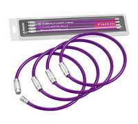 Silipac Large Key Ring Cable Wire Car Keychains Keyrings Loop Heavy Duty Tag Keepers Tough Binding Carabiner Rings Holder Stainless Steel Durable Organize