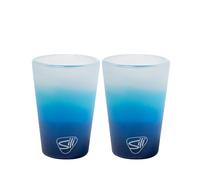 Silipint 1.5oz Silicone Shot Glasses - Pack of 2 Unbreakable, BPA-Free, Non-Toxic, Dishwasher & Freezer Safe Cups - Colored Shot Glasses for Cold Beverages, Cocktails, Travel, Party (Blizzard)