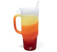 Silipint: Humbler 32oz - Marigold - Silicone Handled Tumbler w/Lid & Straw, Unbreakable Cup, Hot/Cold Drinks, Dishwasher-Microwave-Freezer-Oven Safe