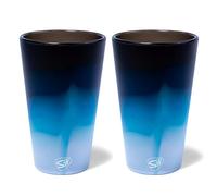 Silipint: Silicone Pint Glasses: 2 Pack Moon Beam - 16oz Unbreakable Cups, Flexible, Sustainable, Hot/Cold, Non-Slip Easy Grip