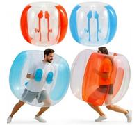 Silipull 2 Pcs 48 Inch Bumper Sumo Ball for Adults Inflatable Bounce Body Zorb Ball for Outdoor Team Gaming Play Bumper Bopper Balls for Garden, Yard, Park (Red, Blue)