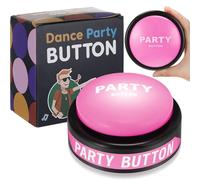 Silipull 2 Pcs Party Dance Button 30s Dance Party Music Button Funny Buzzer for Office Toys Novelty Gag Gifts Cool Desk Decor Gadget, 4.5 x 4.5 x 1.5 Inch(Pink)