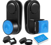 Silipull 2 Pcs Professional Chalk Holder Silent Billiards Magnetic Chalk Holder Belt Clip Chalk Tip Holder Billiard Pool Cue Snooker Chalk Holder 2 Boxes Billiard Supplies Chocolate Powder for Chalk