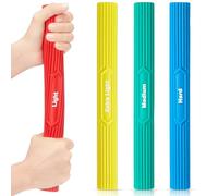 Silipull 4 Pcs Resistance Bar Twist Hand Exerciser Flexible Bars, Improve Grip Strength Fitness Resistance Bar for Tennis Elbow, Golfer's Elbow(Pastel Color)