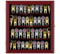 Silipull 40 Golf Divot Tool Display Case 15.55 x 13.98 x 1.77'' Wall Mount Wooden Cabinet W/98% UV Acrylic Door Lockable Rack Storage Holder Box for Collection Sport Collector Memorabilia