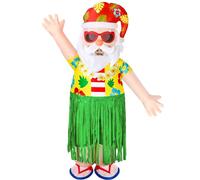 Silipull Christmas Santa Inflatable Costume Blow up Santa Inflatable Suit Outdoor Decorations Xmas Cosplay for Adults, Colorful, about 6.9 ft in height