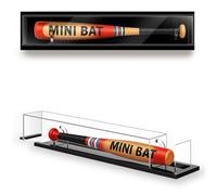 Silipull Mini Size-fits ≤19" Bats Baseball Bat Display Case Wall Mounted Tabletop Bat Display Case W/98% UV Protection Holder for Sport Collector Memorabilia Birthday Gift