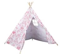 Silipull Pink Bow Teepee Tent & Kids Princess Playhouse Foldable Coquette Play Tent Portable & Foldable Toddler Bed, Children Play Indoor Outdoor Dome Teepee Playhouse