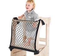 Silipull Toddlers Tower Safety Net Guard for Toddlers Tower Safety Net for Kitchen Learning Step Tool, Black(17.72 x 17.72 Inch)