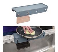 SiliSink Silicone Sink Edge Guard - Fits 3.75”-4” Wide Stone Lip - Kitchen Sink Guard & Protector - Stone, Granite Countertop Edge Protector - 14”, Gray