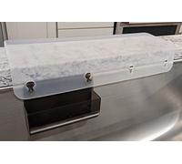 SiliSink Silicone Sink Edge Guard - Kitchen Sink Guard and Edge Protector - ONLY FITS 3.75”-4” Wide Stone Lip - Protects Stone Counters from Chipping and Damage - 14” Length - Clear Matte