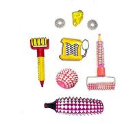 Silistar acupressure pain relief massager Finger and Thumb Ring Wooden Ball and Karela Combo