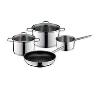 Silit 2109304630 Alicante Kochtopfset Induktion 4-teilig Set with Glass lid, Induction pots, Polished Stainless Steel, uncoated, Oven-Safe, Rustproof 18/10