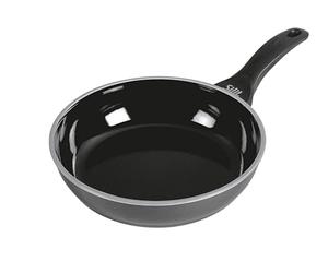 Silit 2110181835 Uncoated Professional with Flame Protection Silargan Functional Ceramic Frying Pan, Black, 24 cm