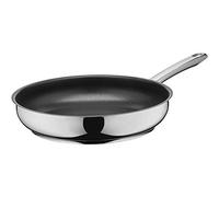 Silit Calabria Frying Pan Stainless Steel Coated Induction Stainless Steel Handle PFOA for Gentle Frying, Rustproof Stainless Steel with Triple Silitan Non-Stick Coating, Stainless Steel, 28 cm