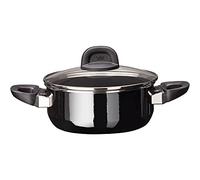 Silit Modesto Line Saucepan 20 cm Glass Lid 2.4 L Silargan Functional Ceramic Induction Pot Black