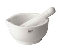 Silit Mortar + Pestle 10cm Porcelain Ceramic Spices Crush Kitchen Pharmacy