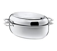 Silit Roasting Pan with Oval Lid, Silver, 38 x 26 x 12.2 cm, 8.4 Litre
