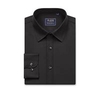 siliteelon Mens Shirts Long Sleeve Black Shirts Regular Fit Formal Dress Shirt for Men Cotton Work Stretch Adult Men's Business Shirt 2XL
