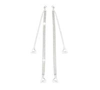 Siliver Rhinestone Bra Straps Adjustable Shiny Crystal Shoulder Straps Bridal Wedding Bra Shoulder Chain Invisible Non-Slip Removable Lingerie Strap for Women Summer Tops Dress Silver