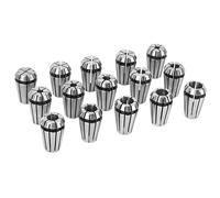 SILIVN 15pcs ER11 Spring Collet Set for CNC Engraving Machine and Milling Lathe Tool Workholding Engraving Collets including 1mm-7mm,1/4",1/8"