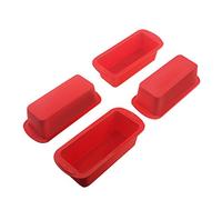 SILIVO Silicone Mini Loaf Tins 14.5x6.5x5cm, 4Pcs Small Bread & Loaf Tins for Baking, Nonstick Mini Bread Pans for Baking Banana Bread