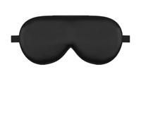 Silk 19 Mulberry Sleeping Eye Patch with Adjustable Strap Mask for Sleep Blocks Light Shade Cover Blindfold(Black with Bag)