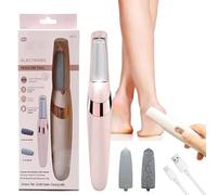 Silk 3 Pro Hard Skin Remover, 2025 New Rechargeable Electric Foot File Hard Skin Remover, 2 Speeds, Coarse and Fine Heads, LED Light, for Calluses, Cracked, Rough and Dry Skin (Pink)