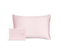Silk Addict 100% Mulberry Silk Pillowcase - Navy in Light Pink | Size: Standard Pillow Case Silk Addict Light Pink Standard Pillow Case