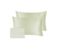 Silk Addict 100 % Mulberry Silk Pillowcase Olive Green Twinpack
