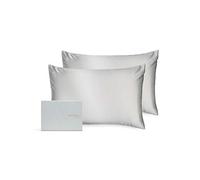 Silk Addict 100 % Mulberry Silk Pillowcase Silver, Twinpack