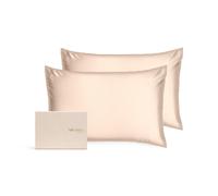 Silk Addict 100% Mulberry Silk Pillowcase Twinpack - Caramel in Metallic Gold | Size: Standard Pillow Case Silk Addict Metallic Gold Standard Pillow Case